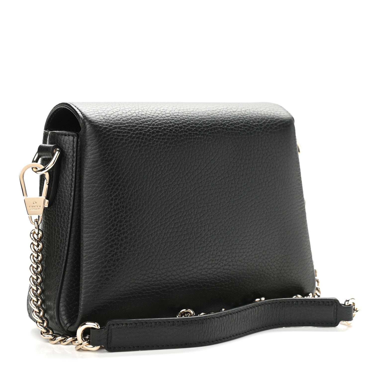 Gucci Dollar Calfskin Interlocking G Crossbody Bag Black 3 of 11