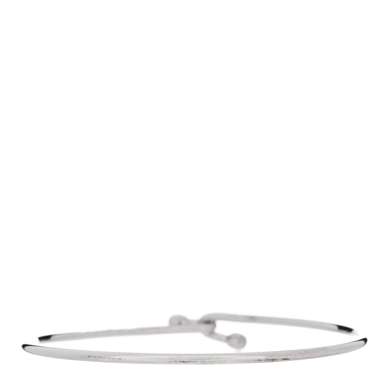 Tiffany Sterling Silver Hook Bangle Bracelet 2 of 3