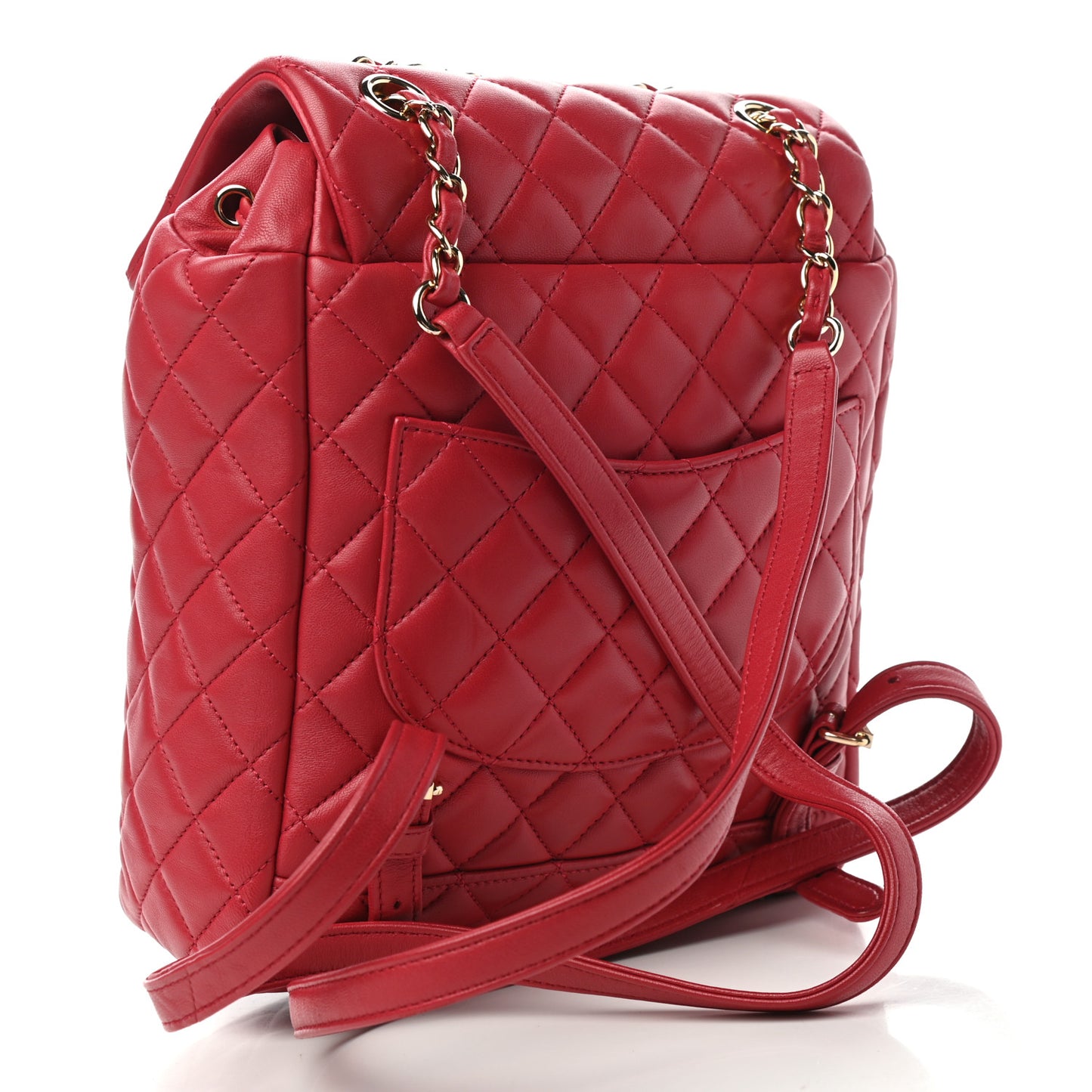 Lambskin Quilted Small Urban Spirit Backpack Dark Pink
