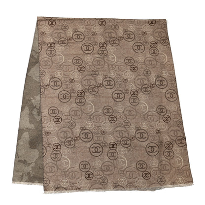 Chanel Cashmere CC Map Reversible Stole Beige 2 of 4