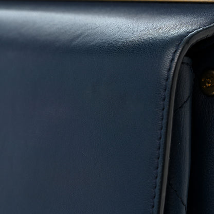 Chanel Lambskin Stitched Coco Luxe Small Flap Blue 13 of 13