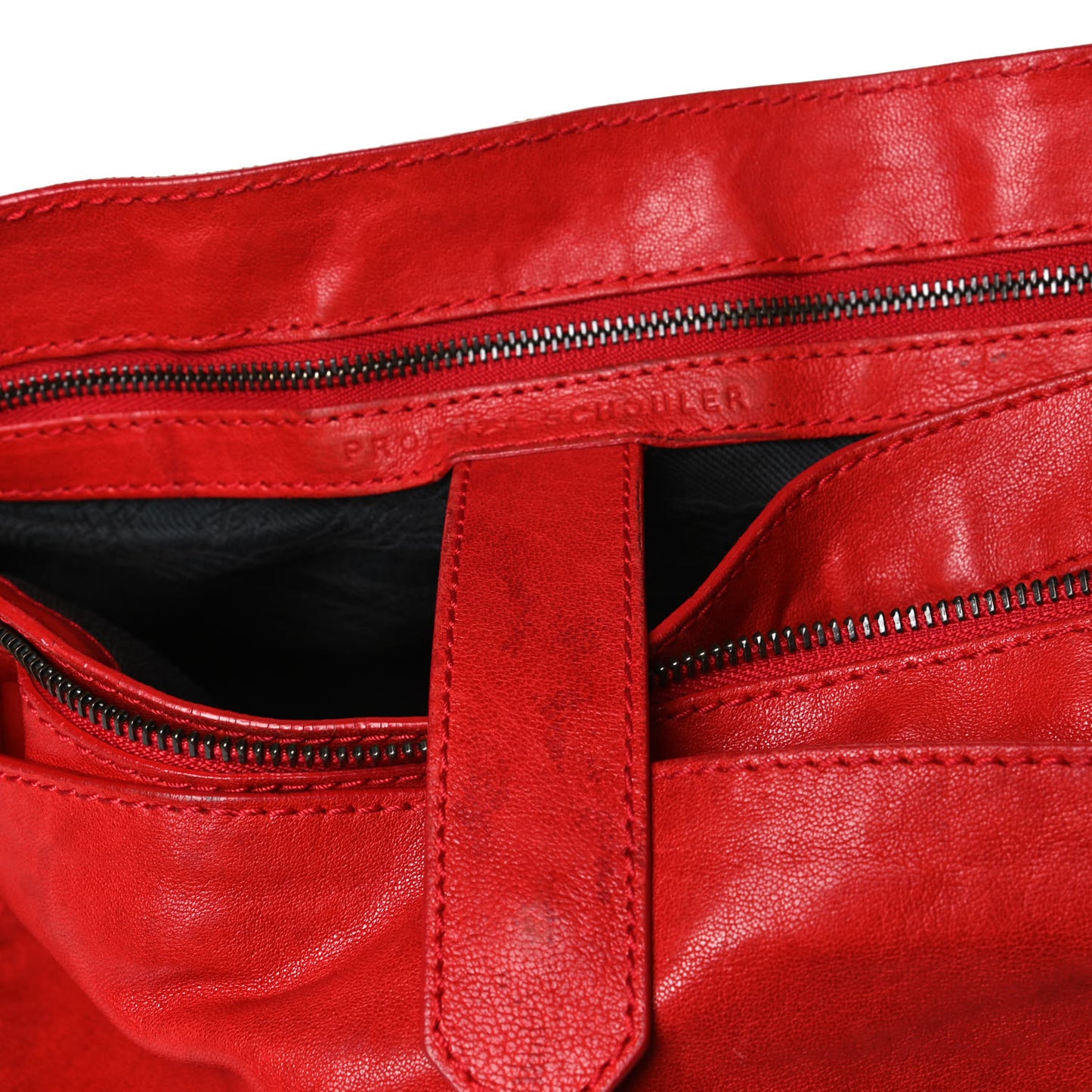 Lambskin PS1 Extra Large Satchel Lipstick Red