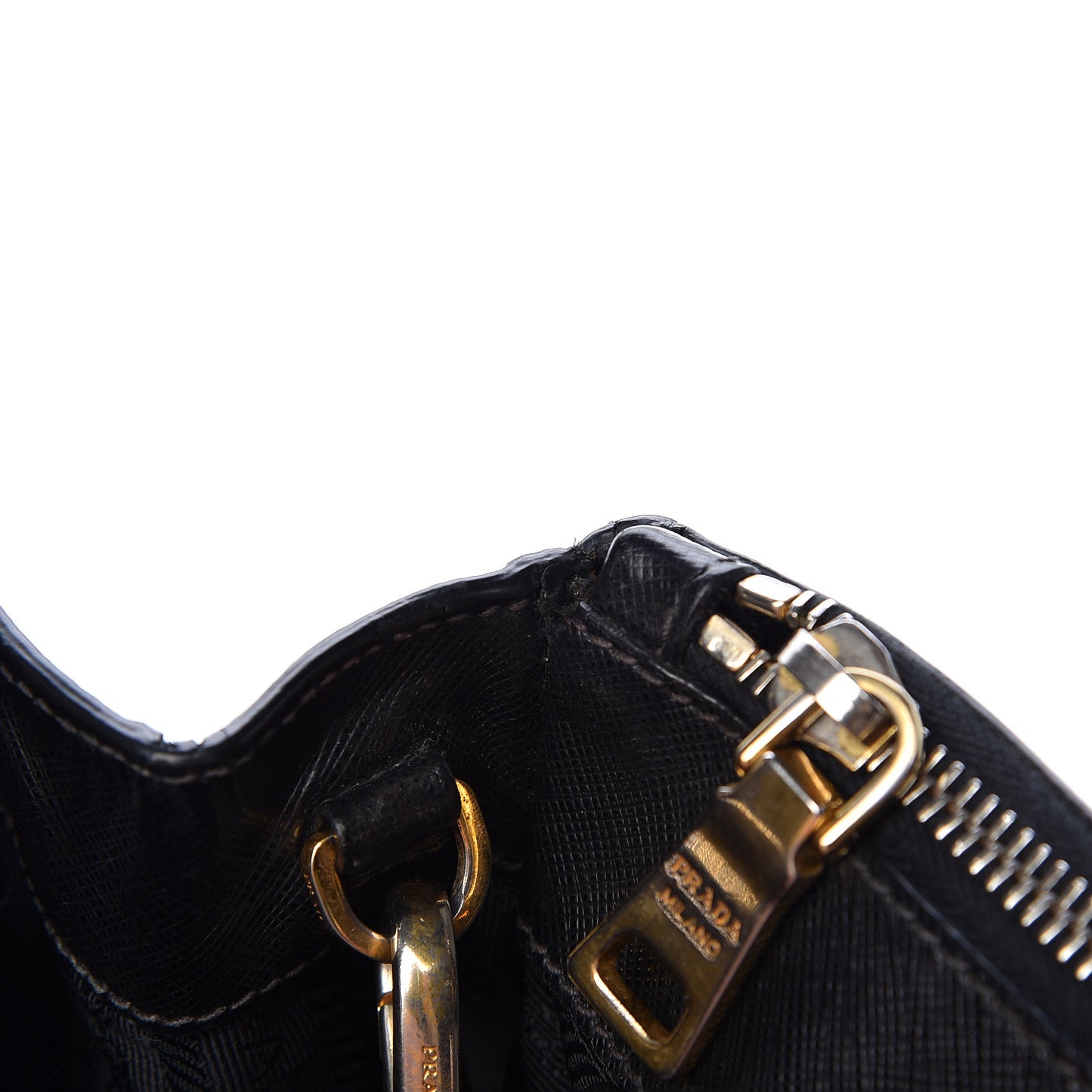 Saffiano Small Galleria Double Zip Tote Black