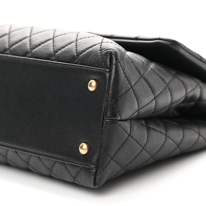 Chanel Caviar Quilted Medium Coco Handle Flap Black 10 of 10