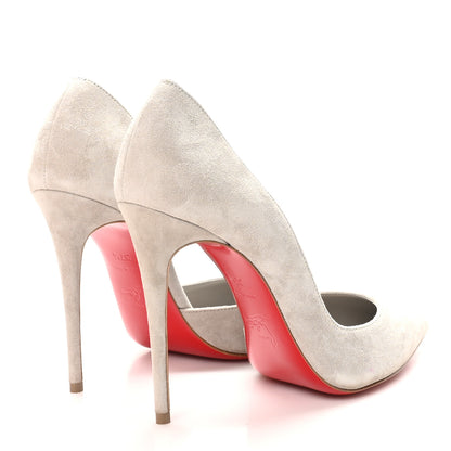 Christian Louboutin Veau Velour Iriza 100 Pumps 37.5 Goose 5 of 9