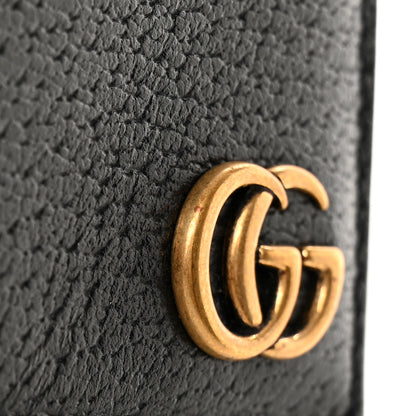 Gucci Calfskin Boar Effect GG Marmont Card Holder Black 10 of 15
