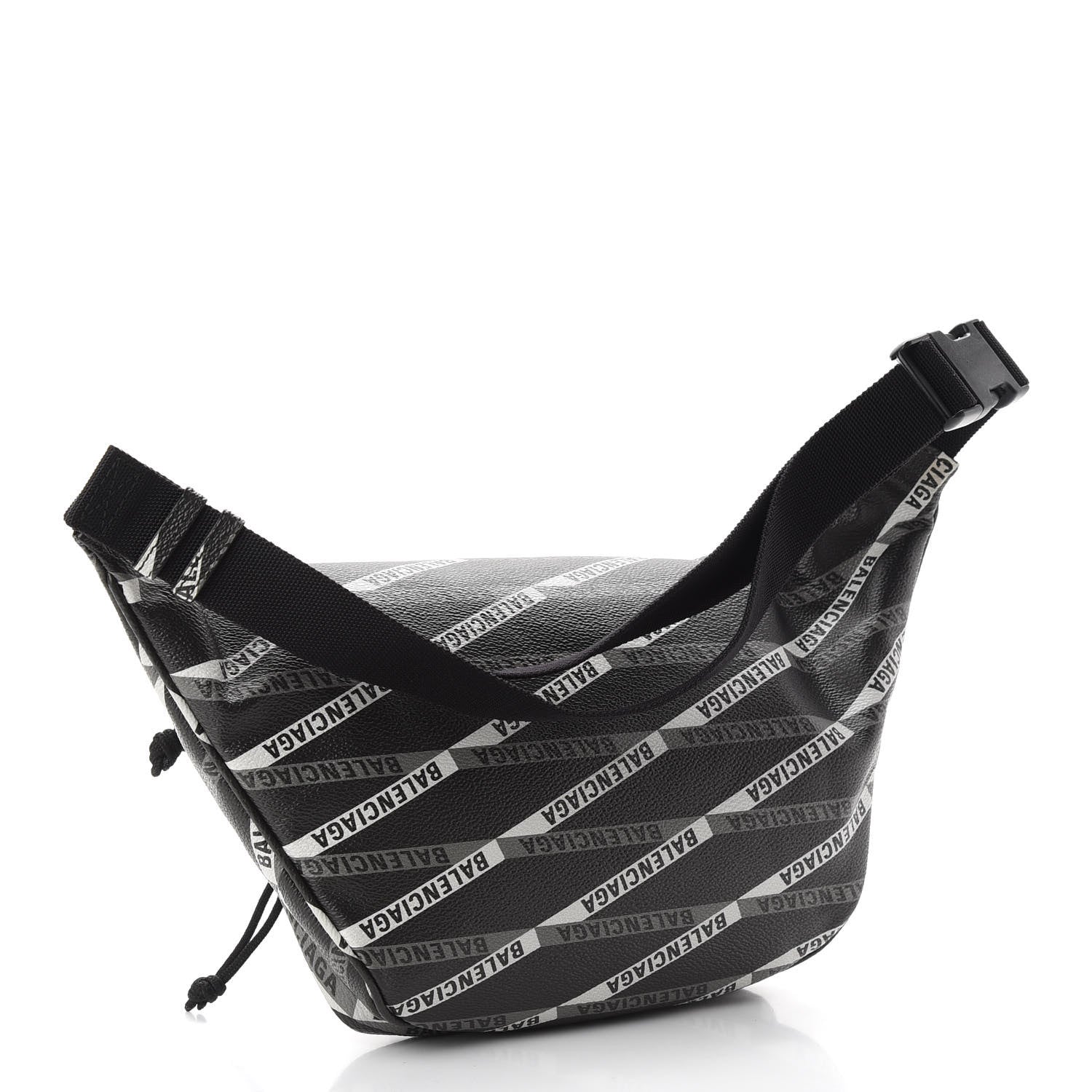 Balenciaga Coated Canvas Losange Monogram Explorer Belt Bag Black Grey 3 of 9