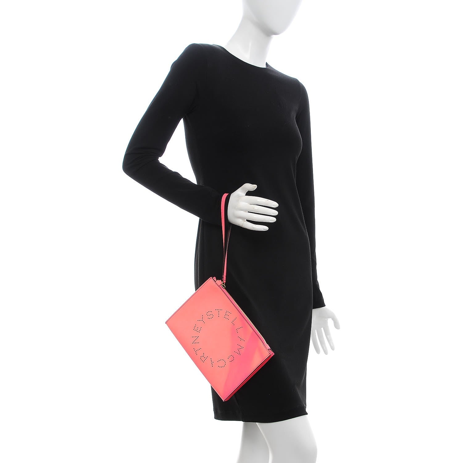 Stella McCartney Alter Nappa Logo Pouch Neon Pink 2 of 8