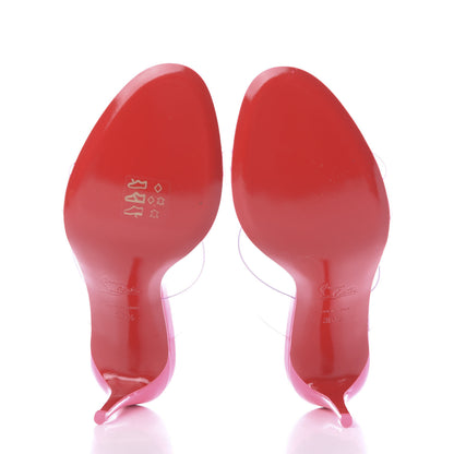 Christian Louboutin Patent PVC Just Nothing 85 Slide Sandals 36.5 Magnifique 7 of 12