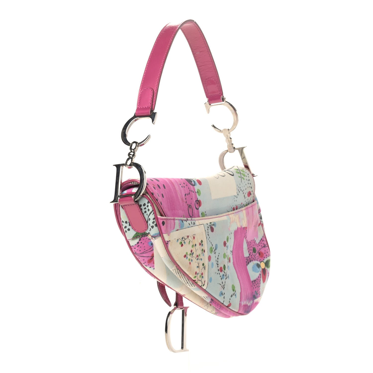 Christian Dior Canvas Filth Saddle Bag Multicolor 3 of 14