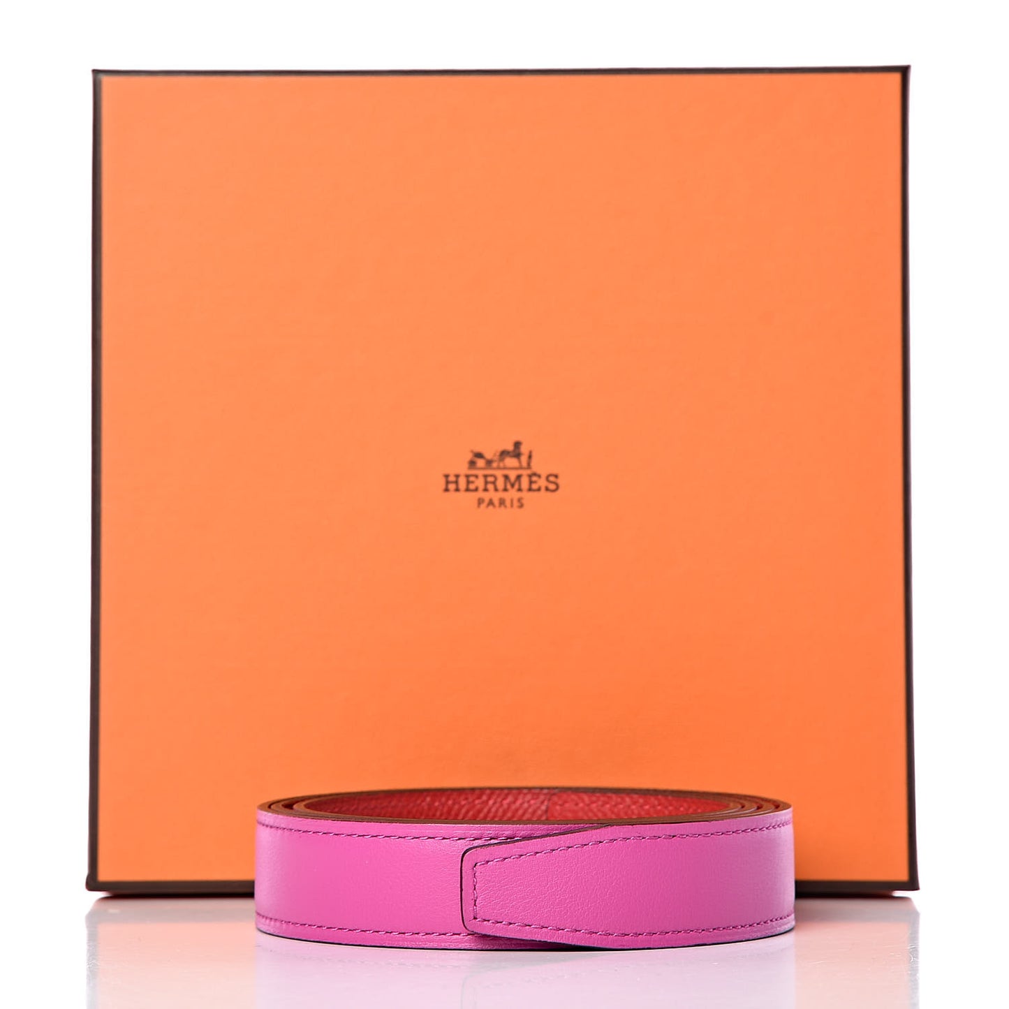 Swift Epsom 24mm Belt Strap 90 Magnolia Rouge Casaque