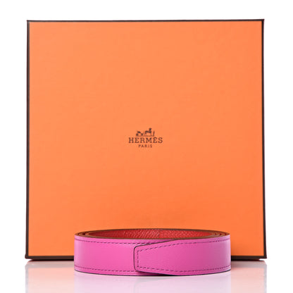 Hermes Swift Epsom 24mm Belt Strap 90 Magnolia Rouge Casaque 8 of 8