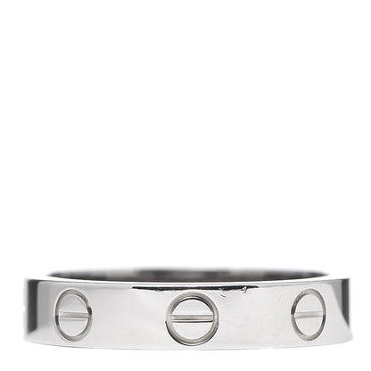 Cartier 18K White Gold 3.5mm LOVE Wedding Band Ring 50 5.25 1 of 4