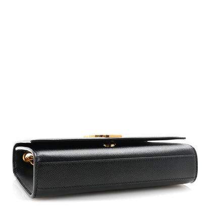 Saint Laurent Grain De Poudre Small Monogram Kate Satchel Black 4 of 9
