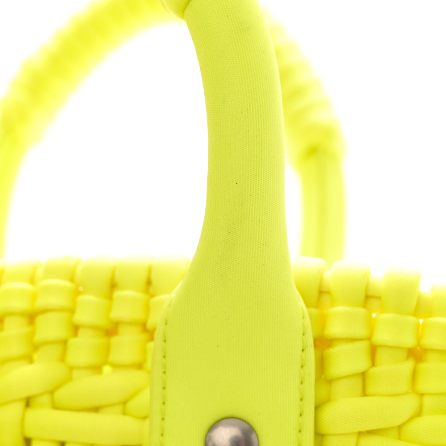 Faux Calfskin XXS Bistro Basket Fluo Yellow