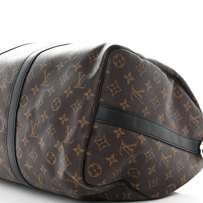 Louis Vuitton Monogram Macassar Keepall Bandouliere 45 9 of 10
