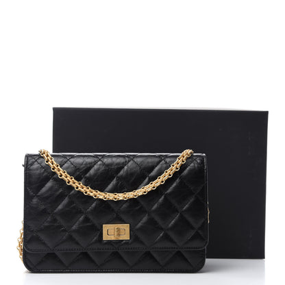 Chanel Aged Calfskin Quilted Reissue Wallet On Chain WOC Black 12 of 12