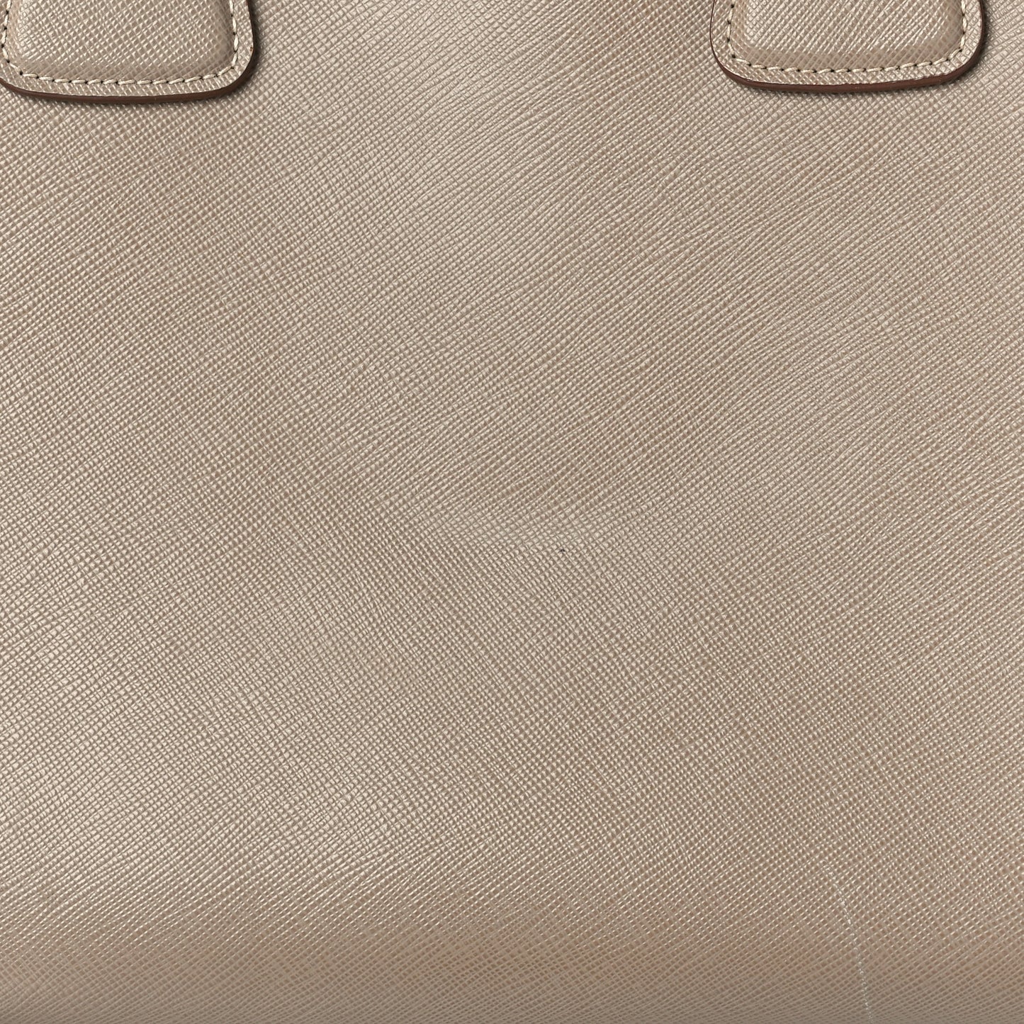 Saffiano Lux Medium Bi-Color Tote Visone Talco