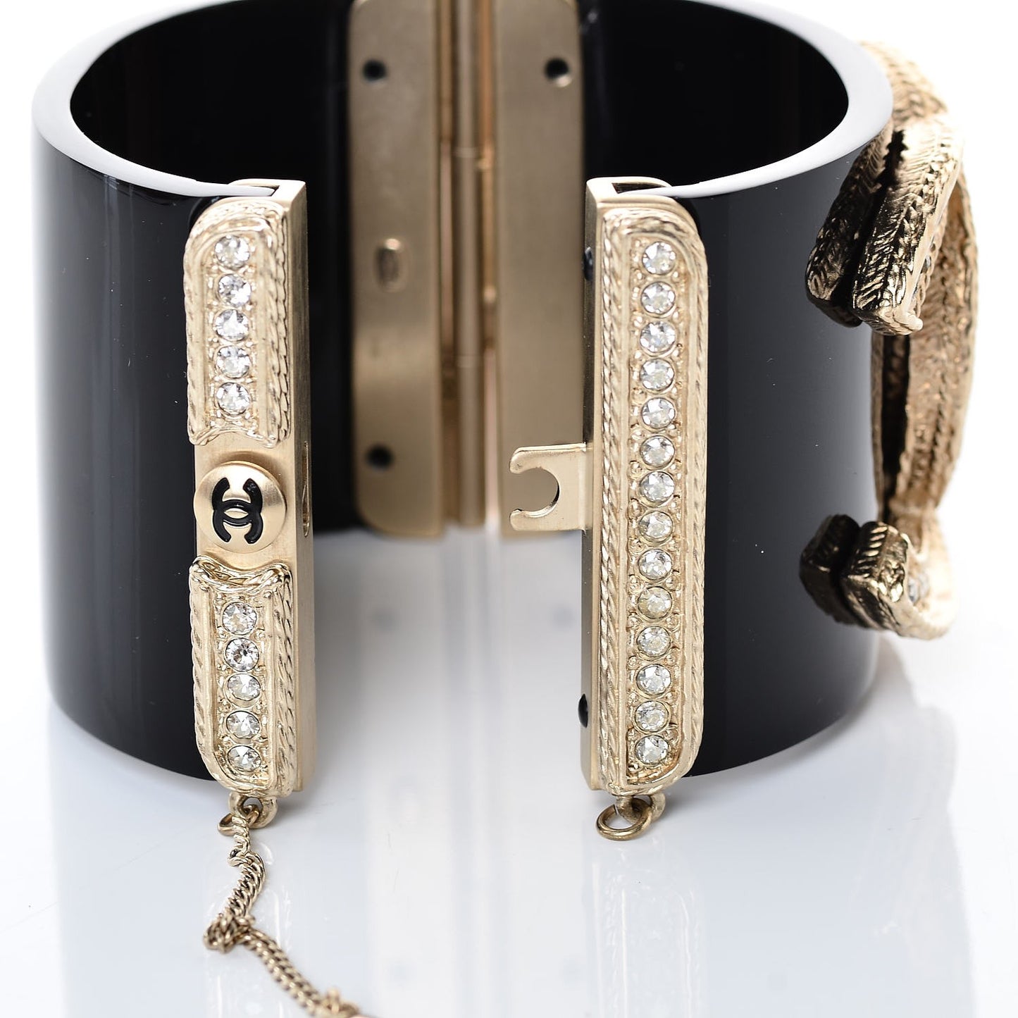 Resin Crystal CC Cuff Black Gold