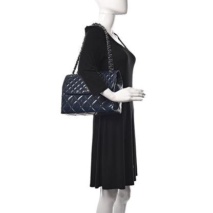 Chanel Vinyl Quilted In the Business Flap Bag Blue 2 of 12