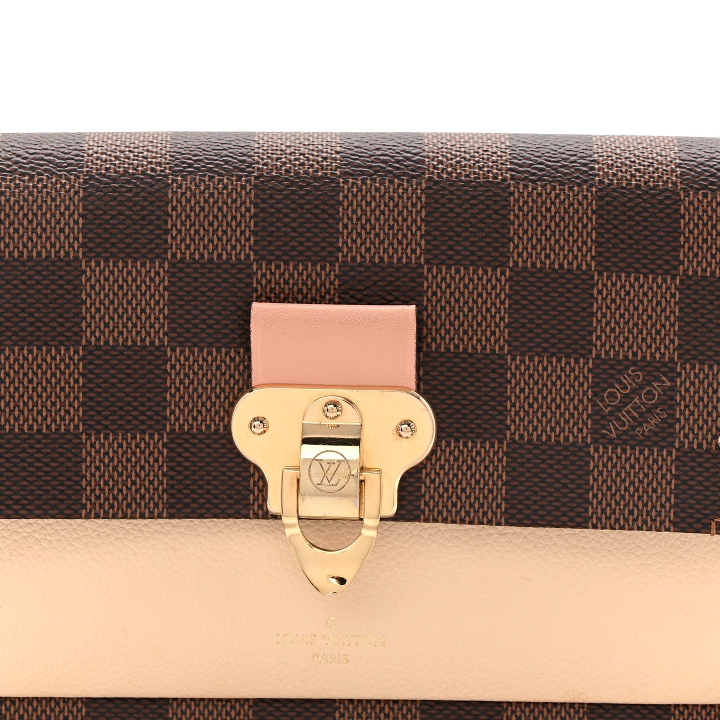 Damier Ebene Vavin Chain Wallet Creme