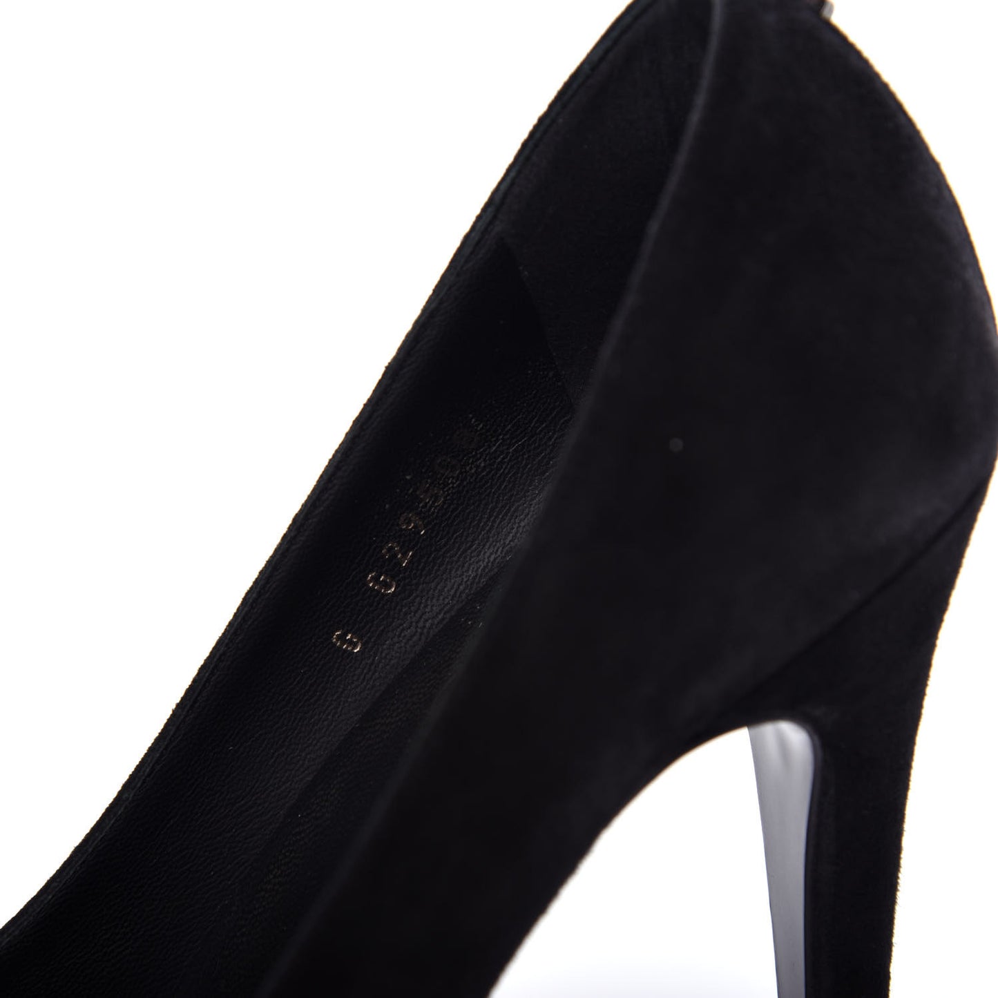 Suede Cap Toe CC Pumps 36.5 Black