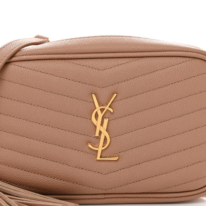 Saint Laurent Grain De Poudre Matelasse Monogram Mini Lou Camera Bag Vintage Peach 5 of 9