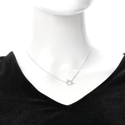 Hermes 18K White Gold Diamond Finesse Pendant Necklace 2 of 5