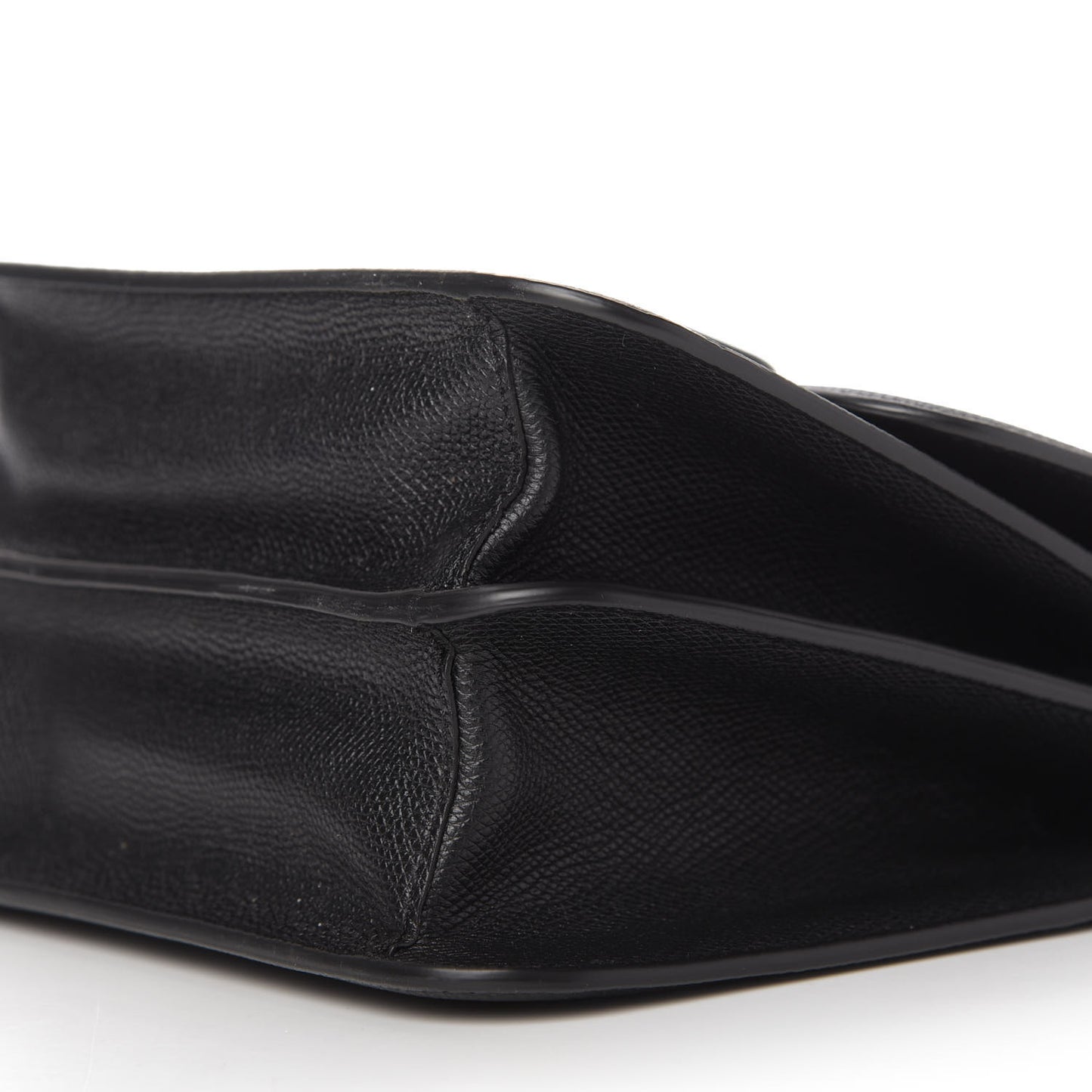 Grainy Calfskin Large VSling Shoulder Bag Black