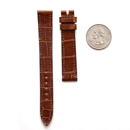 Hermes Shiny Alligator Watch Strap Miel 2 of 3