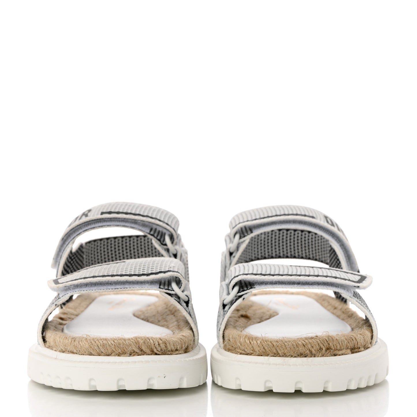 Technical Knit Jute Dioract 10mm Sandals 37 White Black