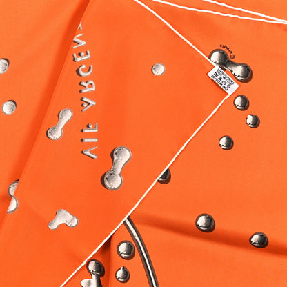 Hermes Silk Vif Argent Scarf 90 Orange 3 of 3