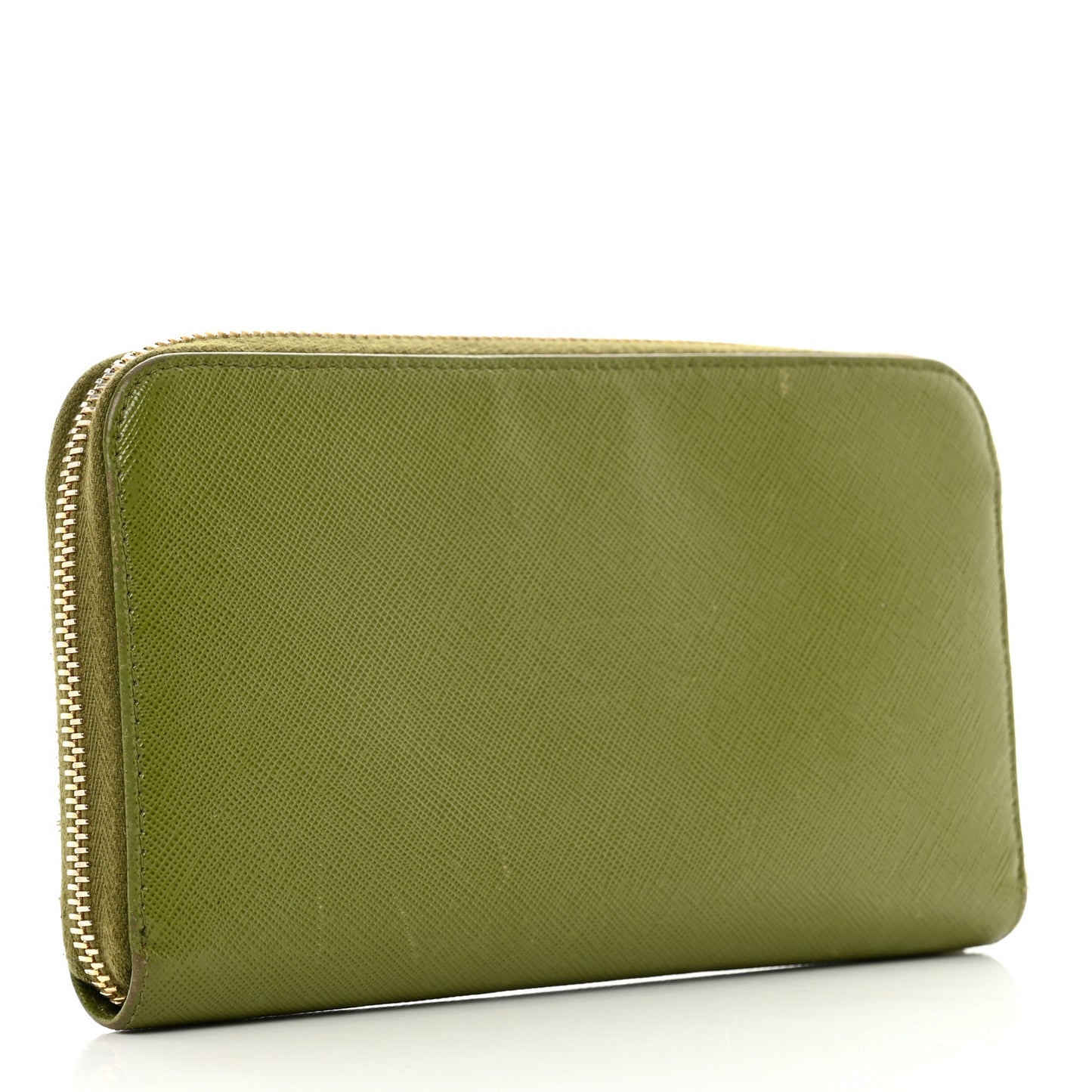 Saffiano Metal Zip Around Wallet Edera