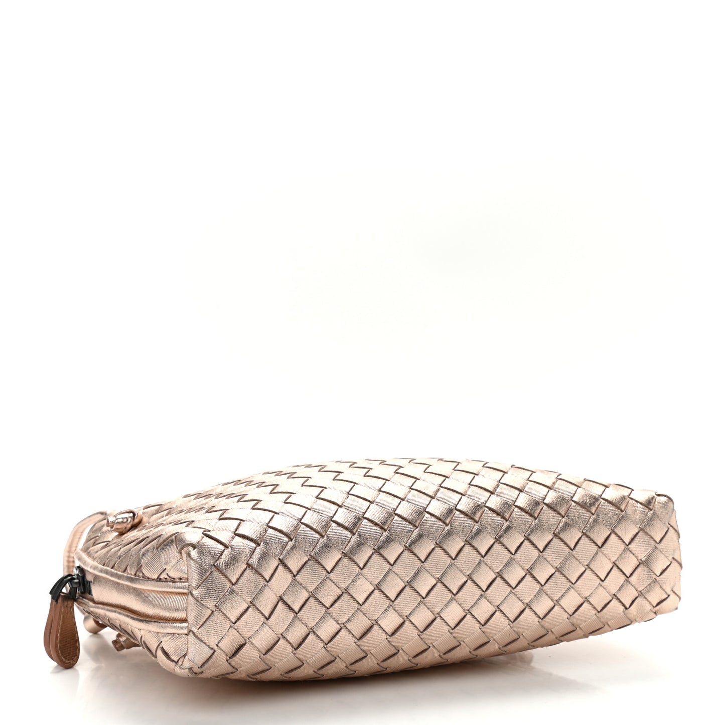 Metallic Grosgrain Intrecciato Nodini Crossbody Messenger Copper