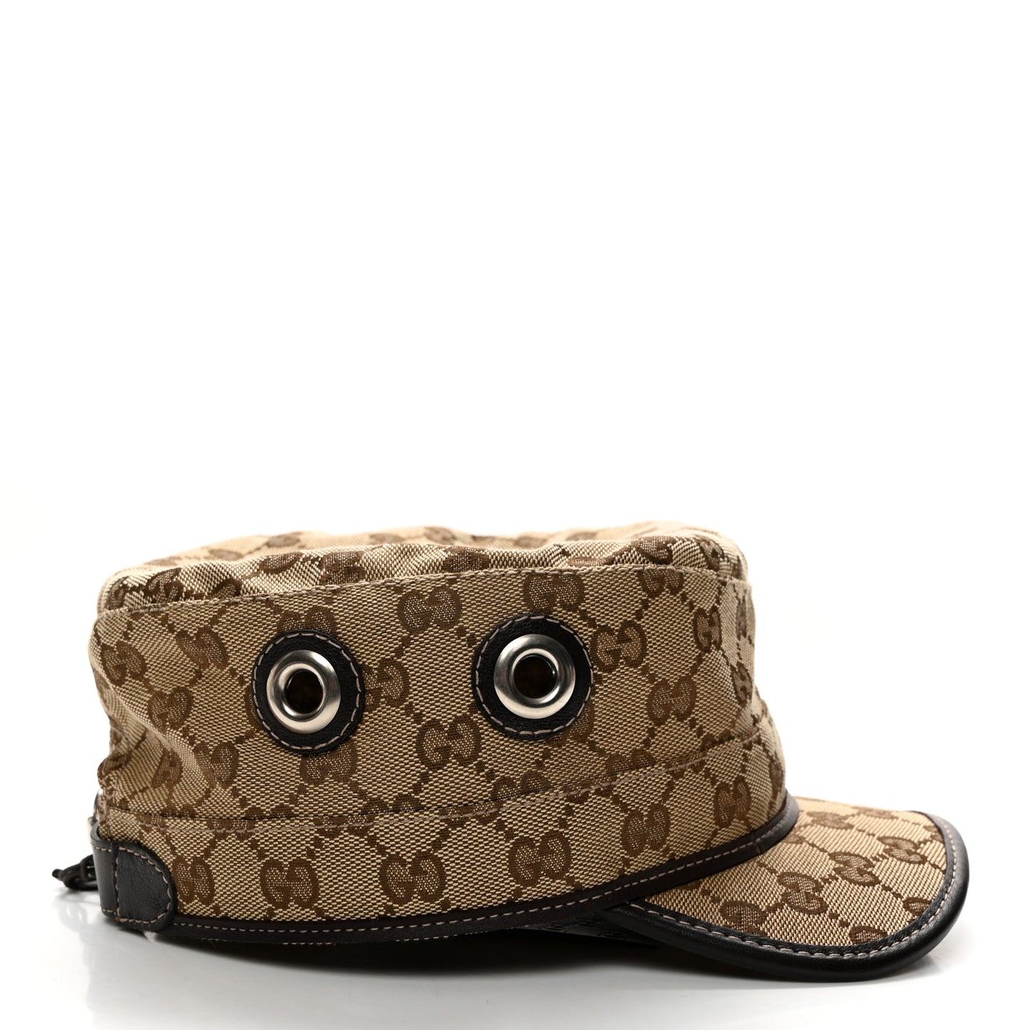 Monogram Military Hat S Brown