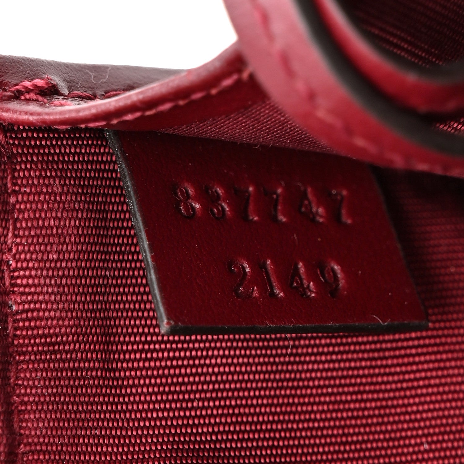 Gucci Lambskin Matelasse GG Marmont Zip Key Pouch Rosso Ancora 7 of 8