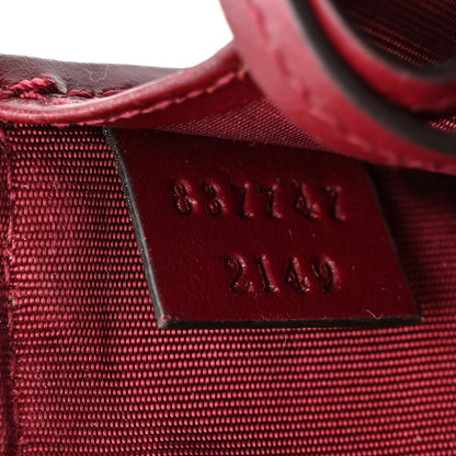 Gucci Lambskin Matelasse GG Marmont Zip Key Pouch Rosso Ancora 7 of 8