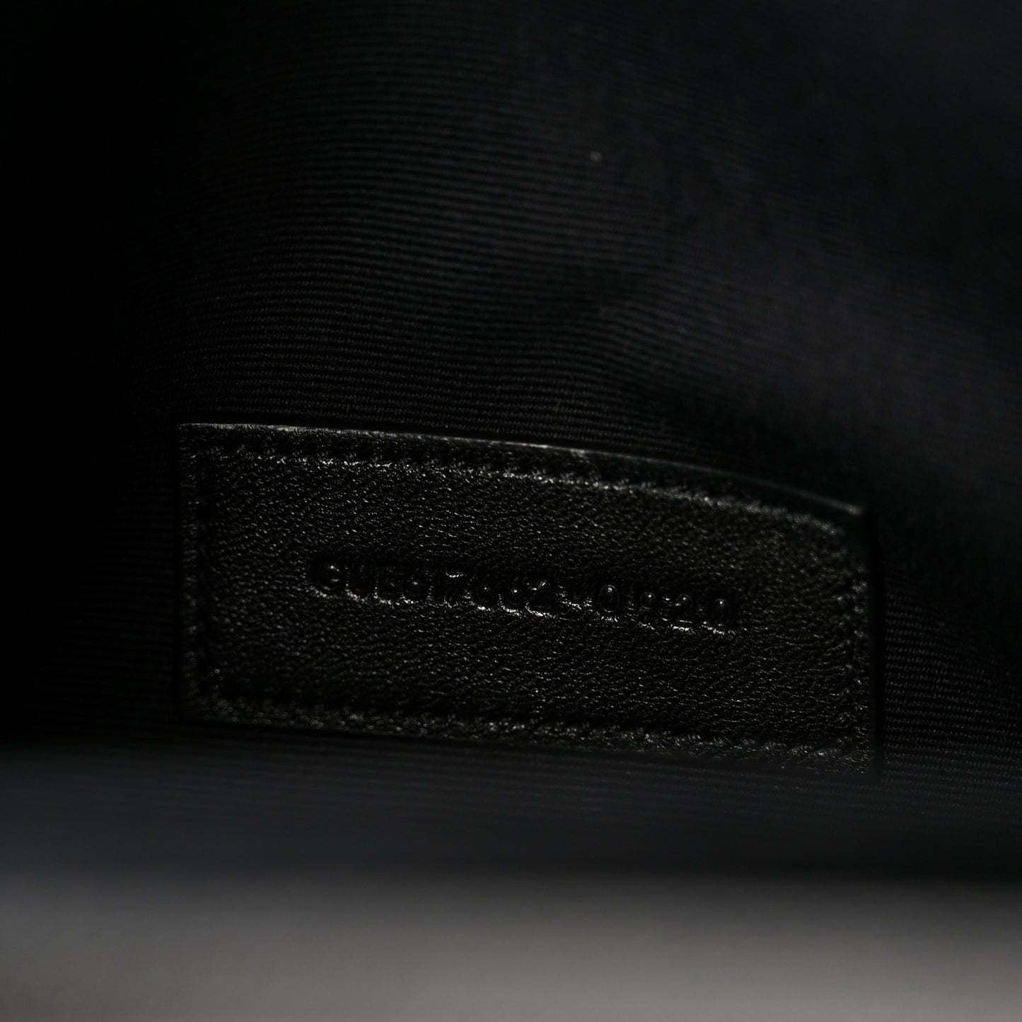 Grain De Poudre Matelasse Chevron Monogram Envelope Clutch Black