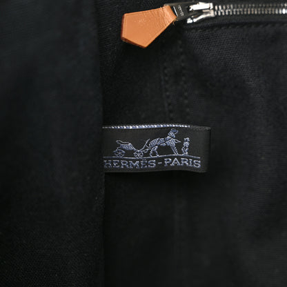 Hermes Canvas Herline MM Tote Black 6 of 15