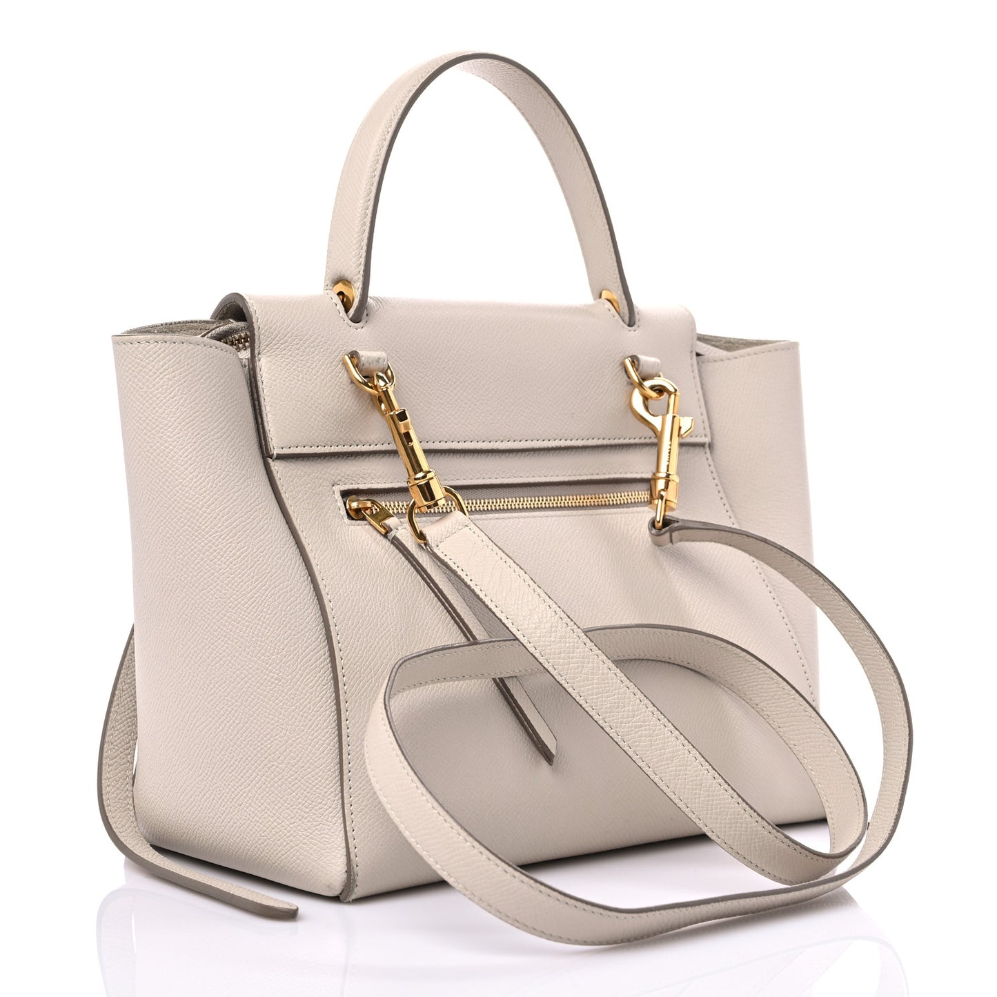 Baby Grained Calfskin Micro Belt Bag Light Taupe