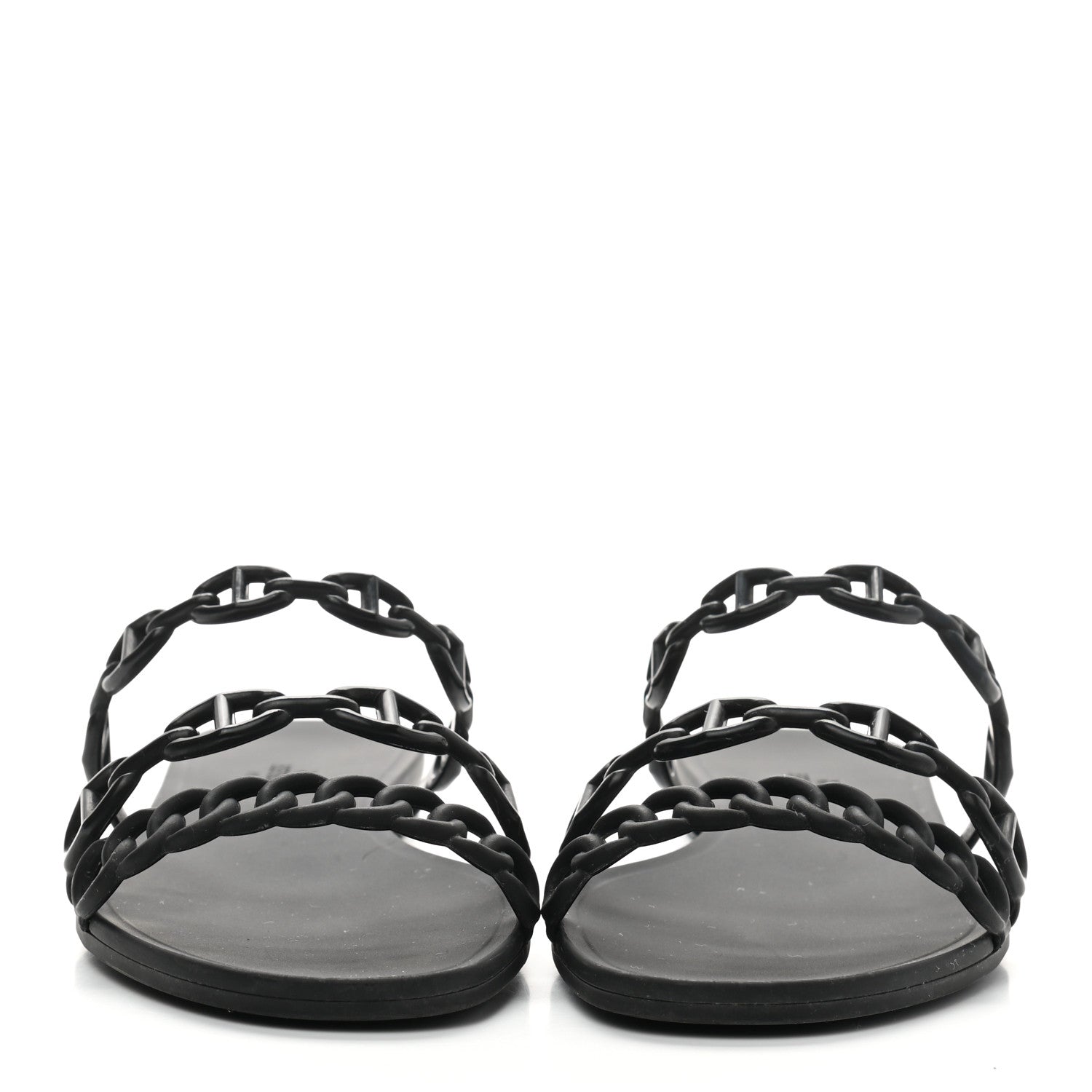 Hermes TPU Rivage Sandals 37 Black 2 of 7