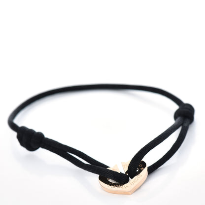 Cartier 18K Pink Gold Hearts and Symbols Cord Bracelet Black 5 of 5