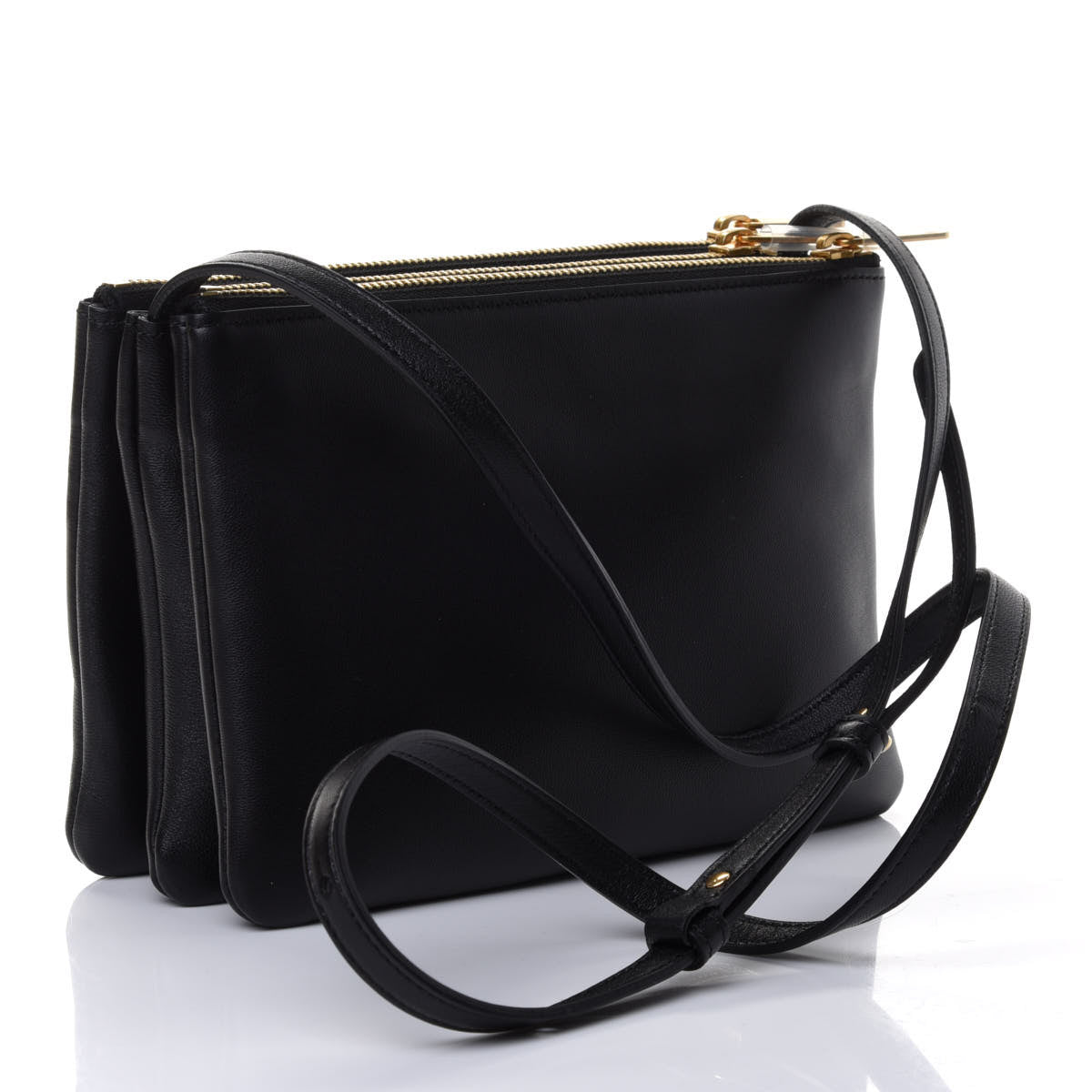 Celine Lambskin Small Trio Crossbody Bag Black 2 of 4