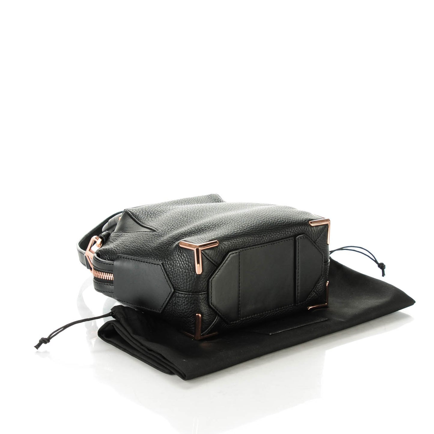 Pebbled Calfskin Mini Emile Black Rose Gold Hardware