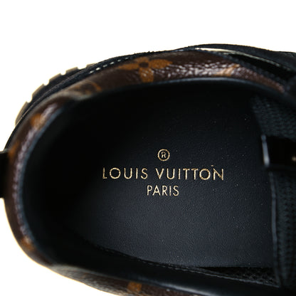 Louis Vuitton Suede Monogram Run Away Sneakers 38.5 Black 6 of 8