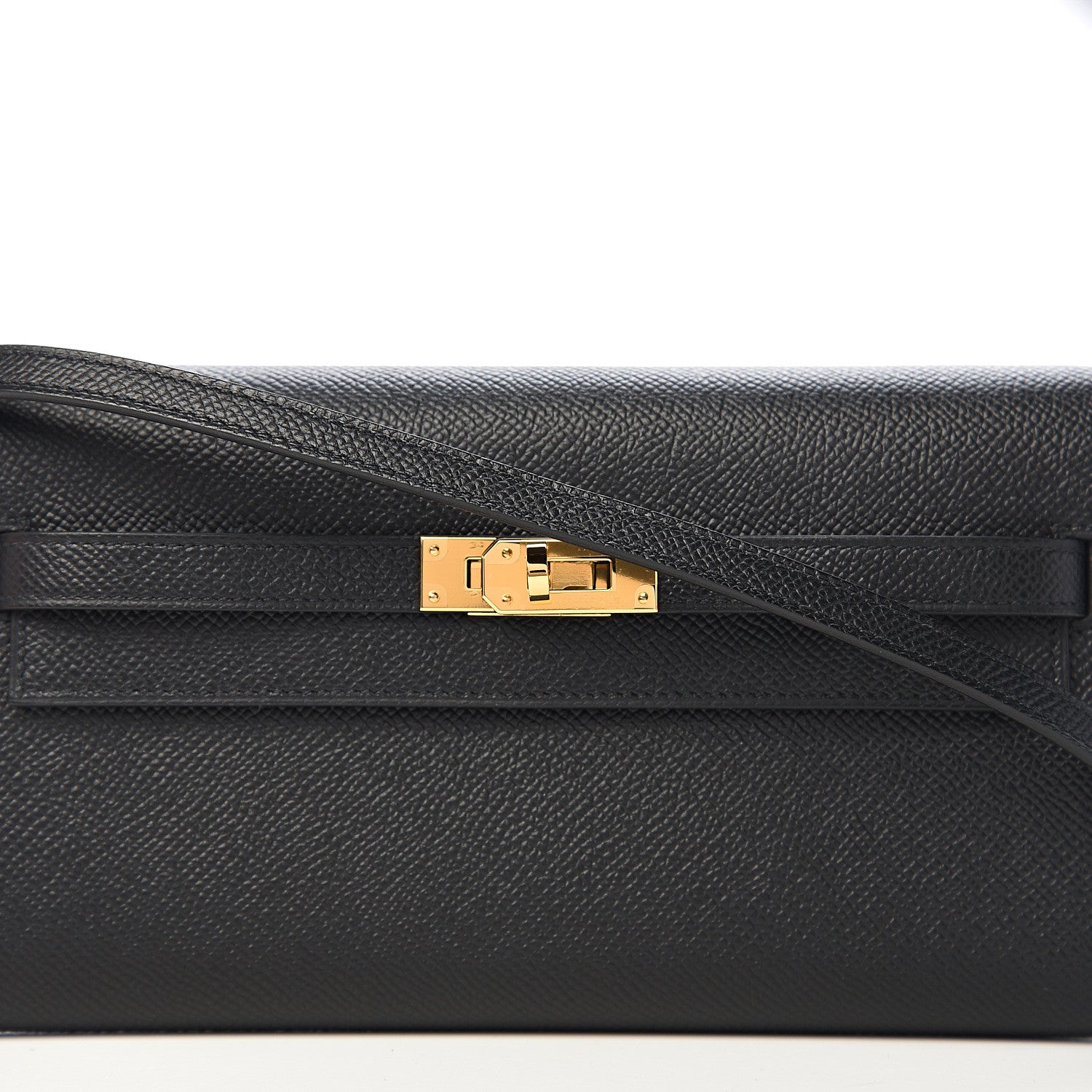 Hermes Epsom Kelly Wallet To Go Black 9 of 10