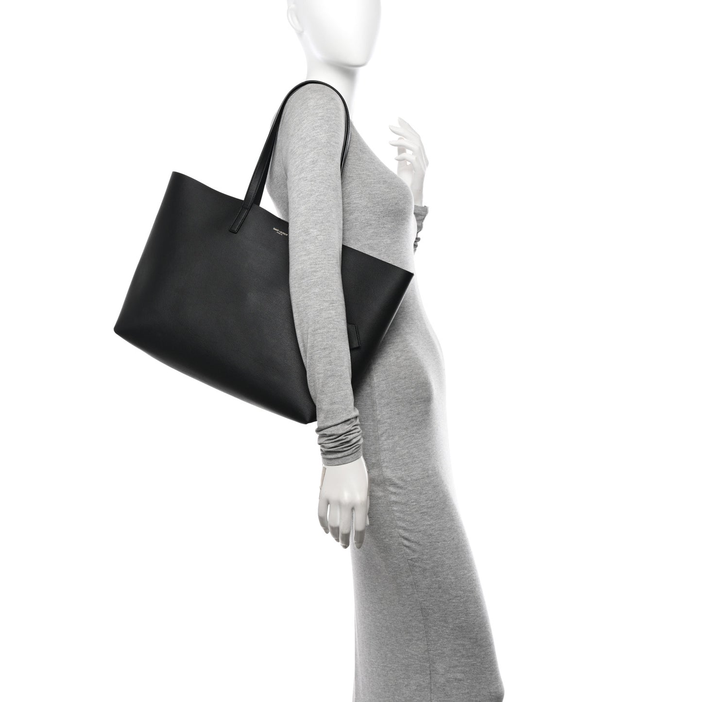 Calfskin Large Shopping Tote Black