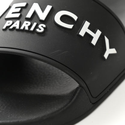 Givenchy Rubber Logo Pool Slide Sandals 38 Black 12 of 13
