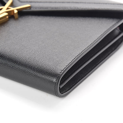 Saint Laurent Grain De Poudre Monogram Cassandra Chain Wallet Black Rouge Legion 9 of 10