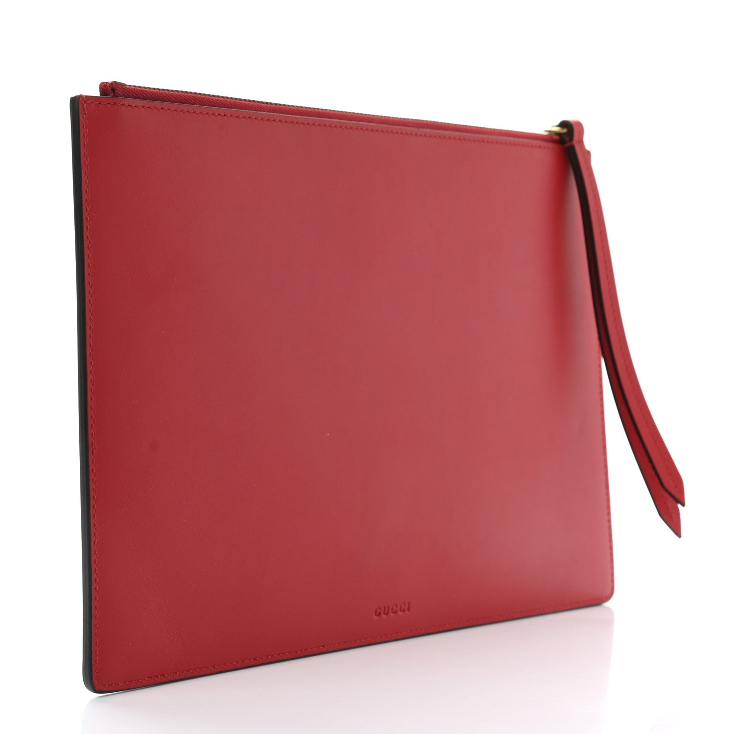 Gucci Calfskin GucciGhost Print Pouch Hibiscus Red 3 of 7